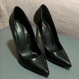 Express Glossy Black Women's Heels